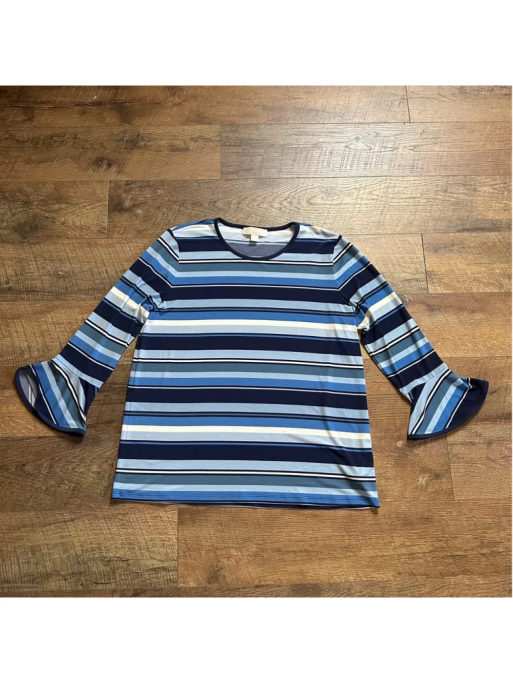 Women's Michael Kors Striped Top XL Blue Summer